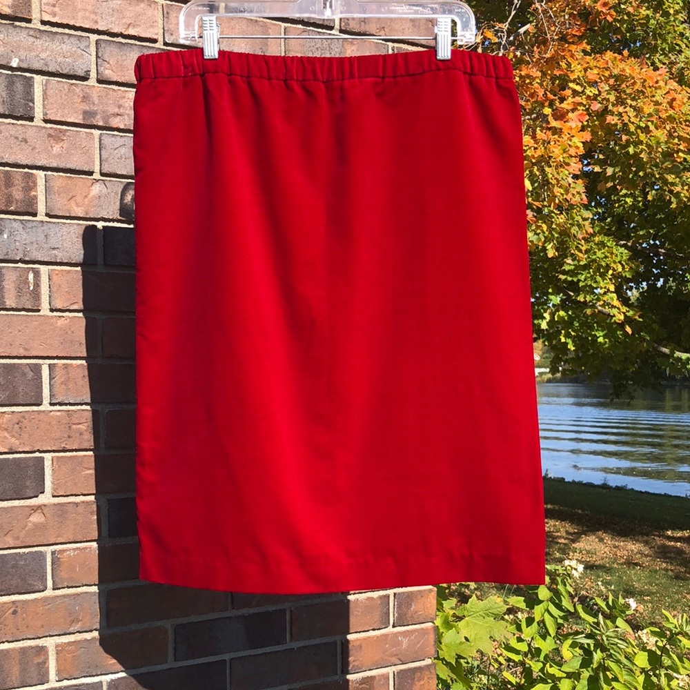 Vintage Red Velvet Skirt